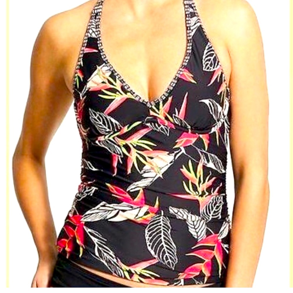 Athleta Hana Halter‎ Tankini with Built in Bra 38 B/C